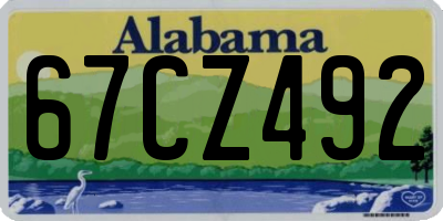 AL license plate 67CZ492