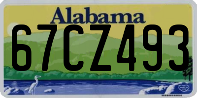 AL license plate 67CZ493