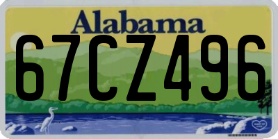 AL license plate 67CZ496