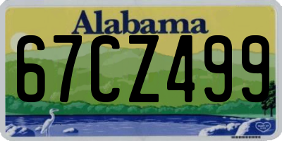 AL license plate 67CZ499