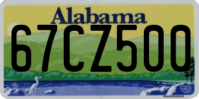 AL license plate 67CZ500
