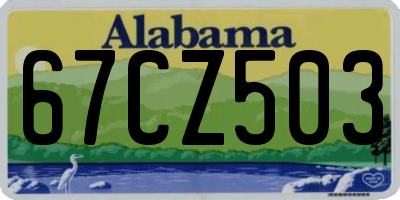 AL license plate 67CZ503