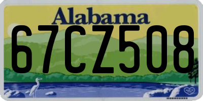 AL license plate 67CZ508