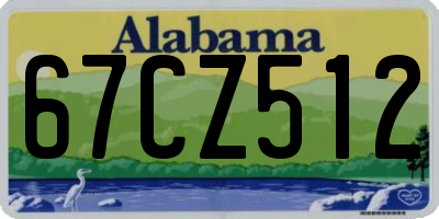 AL license plate 67CZ512