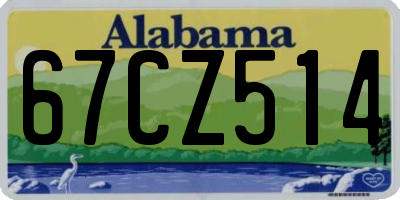 AL license plate 67CZ514