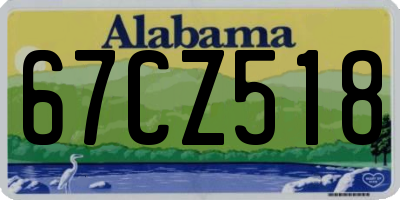 AL license plate 67CZ518