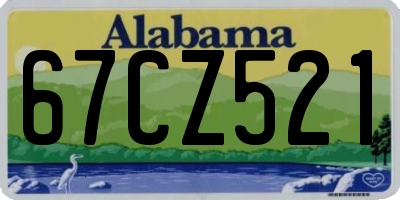 AL license plate 67CZ521