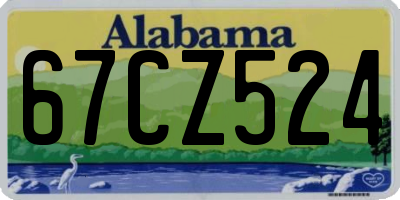 AL license plate 67CZ524