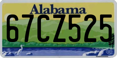 AL license plate 67CZ525