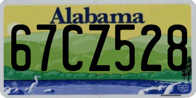 AL license plate 67CZ528