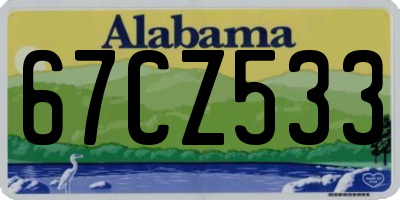 AL license plate 67CZ533