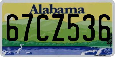 AL license plate 67CZ536