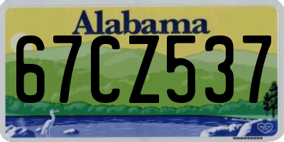 AL license plate 67CZ537