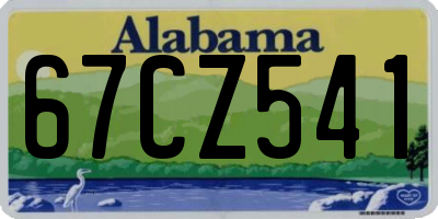 AL license plate 67CZ541