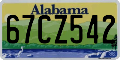 AL license plate 67CZ542