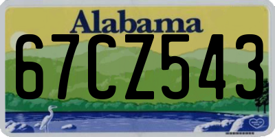 AL license plate 67CZ543