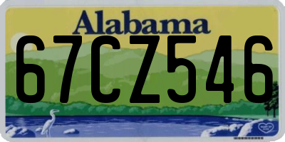 AL license plate 67CZ546