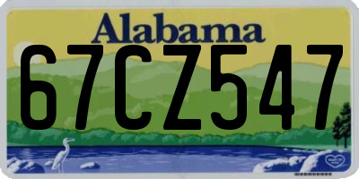 AL license plate 67CZ547