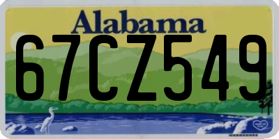 AL license plate 67CZ549