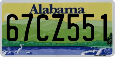 AL license plate 67CZ551