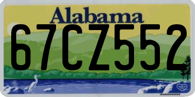 AL license plate 67CZ552