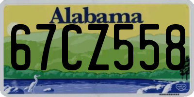 AL license plate 67CZ558