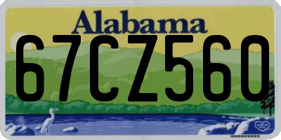 AL license plate 67CZ560