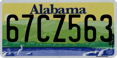 AL license plate 67CZ563
