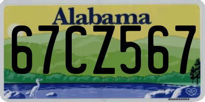 AL license plate 67CZ567