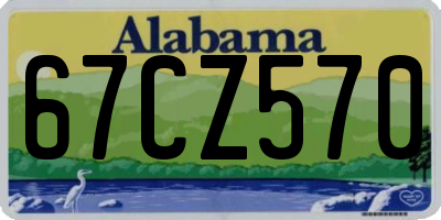AL license plate 67CZ570
