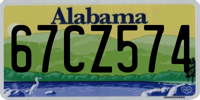 AL license plate 67CZ574