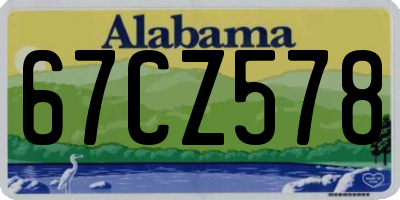 AL license plate 67CZ578