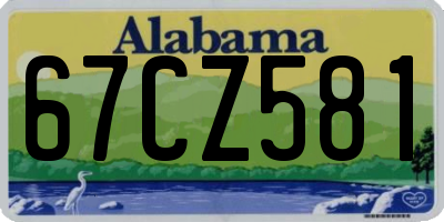 AL license plate 67CZ581