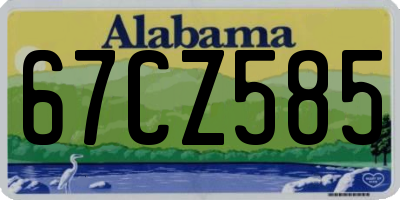 AL license plate 67CZ585