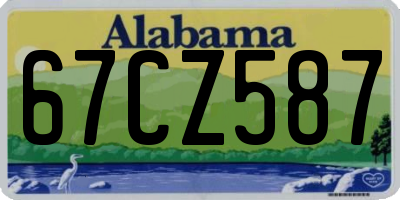 AL license plate 67CZ587