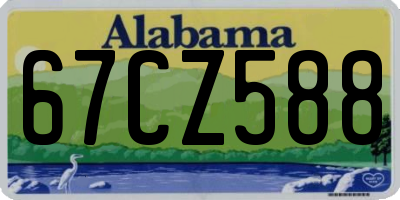 AL license plate 67CZ588