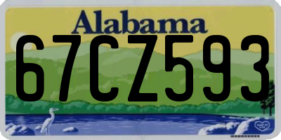 AL license plate 67CZ593