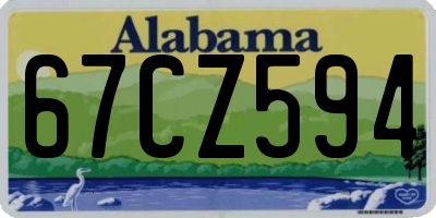 AL license plate 67CZ594