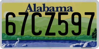 AL license plate 67CZ597
