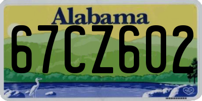 AL license plate 67CZ602