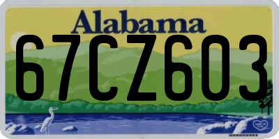 AL license plate 67CZ603