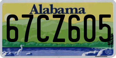 AL license plate 67CZ605