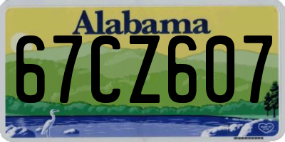 AL license plate 67CZ607