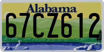 AL license plate 67CZ612