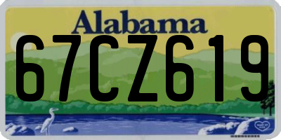 AL license plate 67CZ619