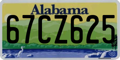 AL license plate 67CZ625