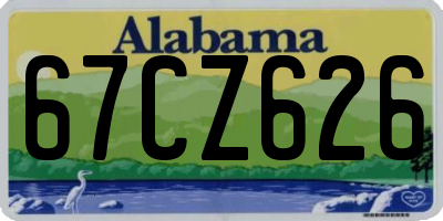 AL license plate 67CZ626