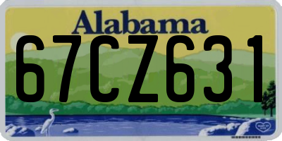 AL license plate 67CZ631