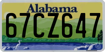 AL license plate 67CZ647