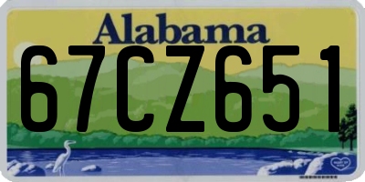 AL license plate 67CZ651